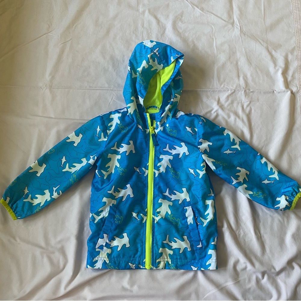 Blue Shark Print Kids' Windbreaker